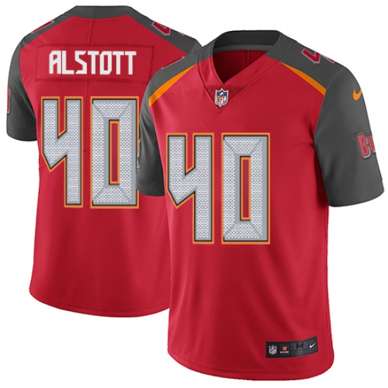 Youth Nike Tampa Bay Buccaneers 40 Mike Alstott Elite Red Team Color NFL Jersey