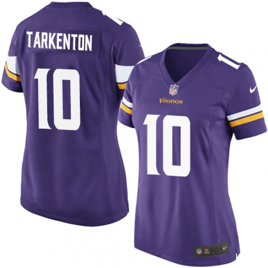 Women's Nike Minnesota Vikings 10 Fran Tarkenton Game Purple Team Color NFL Jersey