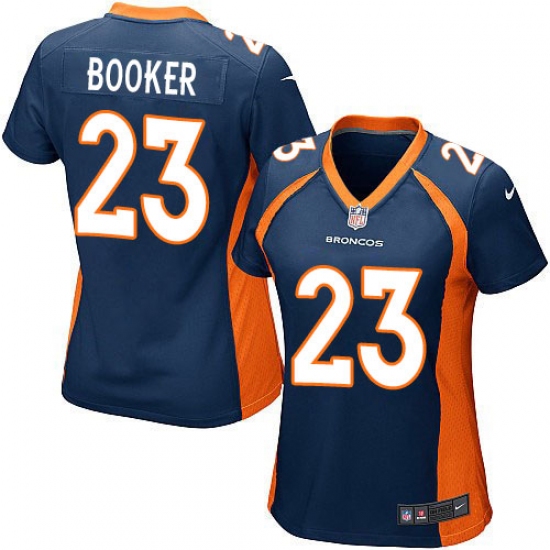 Women's Nike Denver Broncos 23 Devontae Booker Game Navy Blue Alternate NFL Jersey