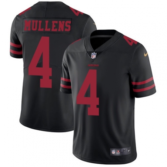 Men's Nike San Francisco 49ers 4 Nick Mullens Black Vapor Untouchable Limited Player NFL Jersey