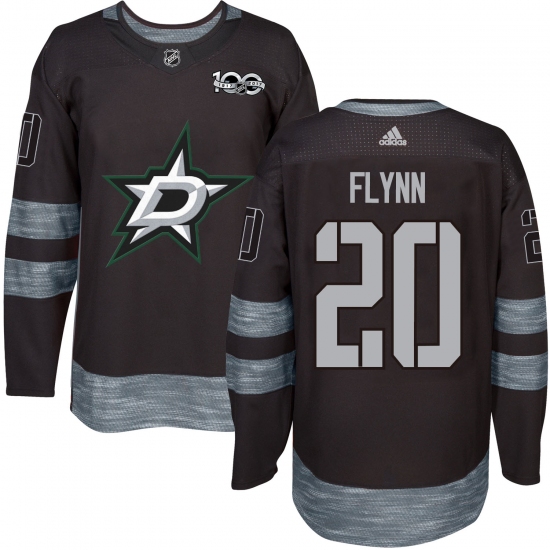 Men's Adidas Dallas Stars 20 Brian Flynn Premier Black 1917-2017 100th Anniversary NHL Jersey