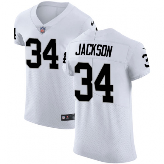 Men's Nike Oakland Raiders 34 Bo Jackson White Vapor Untouchable Elite Player NFL Jersey