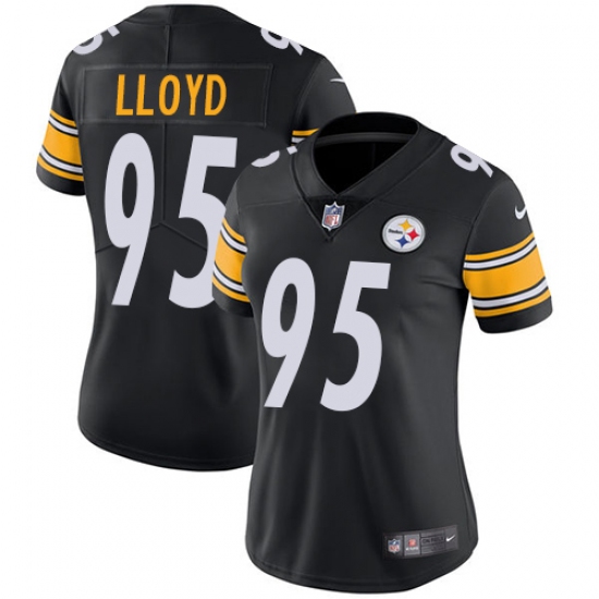 Women's Nike Pittsburgh Steelers 95 Greg Lloyd Black Team Color Vapor Untouchable Limited Player NFL Jersey