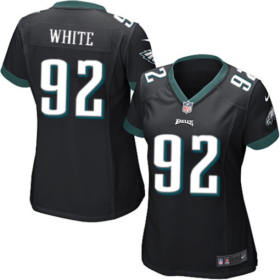 Women's Nike Philadelphia Eagles 92 Reggie White Game Black Alternate NFL Jersey