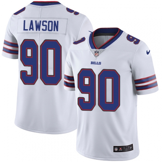 Men's Nike Buffalo Bills 90 Shaq Lawson White Vapor Untouchable Limited Player NFL Jersey