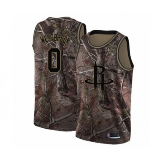 Youth Houston Rockets 0 Russell Westbrook Swingman Camo Realtree Collection Basketball Jersey