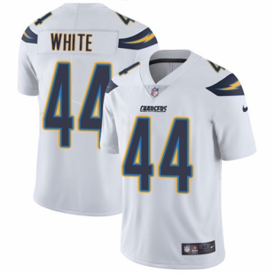 Men's Nike Los Angeles Chargers 44 Kyzir White Vapor Untouchable Limited Player NFL Jersey