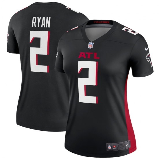 Women's Atlanta Falcons 2 Matt Ryan Nike Black Legend Jersey