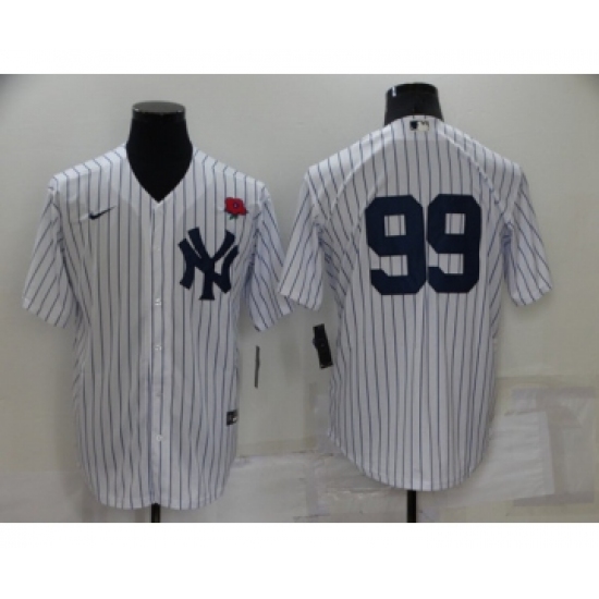 Mens New York Yankees 99 Aaron Judge White Cool Base Stitched Rose Baseball Jersey
