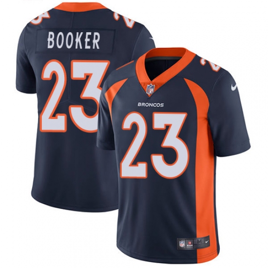 Youth Nike Denver Broncos 23 Devontae Booker Navy Blue Alternate Vapor Untouchable Limited Player NFL Jersey