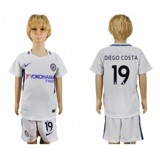 Chelsea 19 Diego Costa Away Kid Soccer Club Jersey