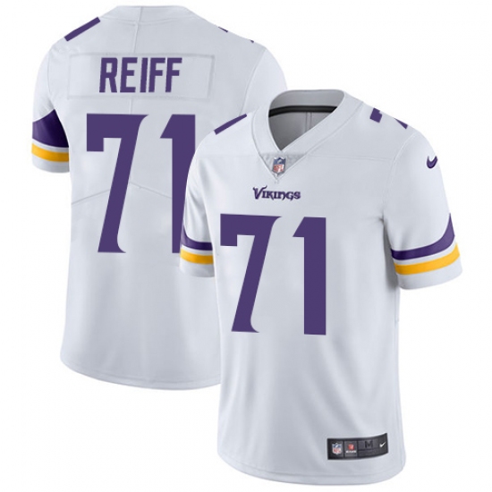 Men's Nike Minnesota Vikings 71 Riley Reiff White Vapor Untouchable Limited Player NFL Jersey
