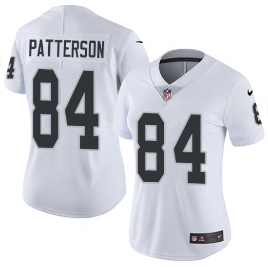 Women's Nike Oakland Raiders 84 Cordarrelle Patterson White Vapor Untouchable Limited Player NFL Jersey