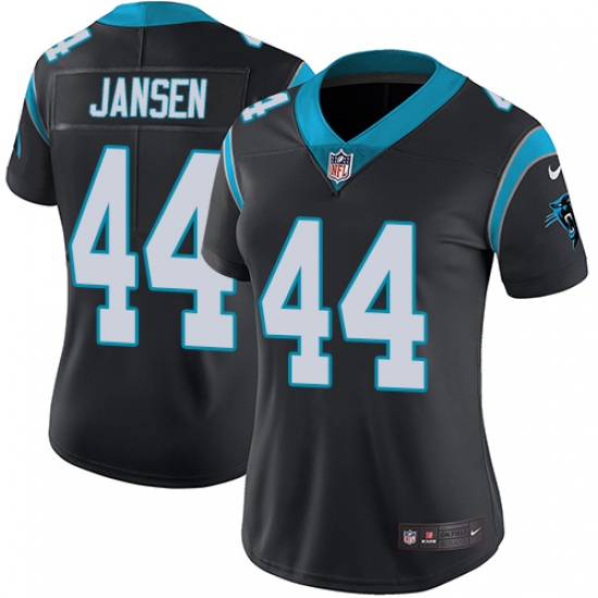 Women's Nike Carolina Panthers 44 J.J. Jansen Black Team Color Vapor Untouchable Limited Player NFL Jersey