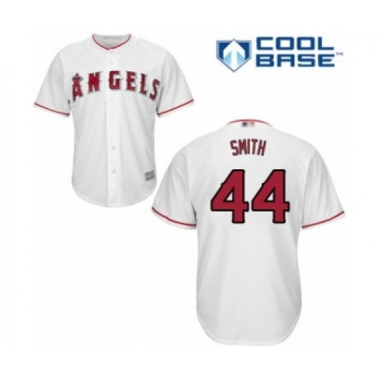 Youth Los Angeles Angels of Anaheim 44 Kevan Smith Authentic White Home Cool Base Baseball Player Jersey
