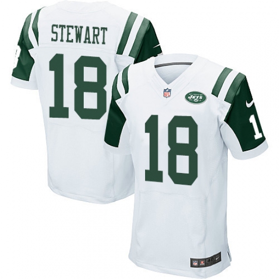 Men's Nike New York Jets 18 ArDarius Stewart Elite White NFL Jersey