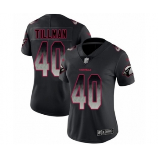 Women's Arizona Cardinals 40 Pat Tillman Limited Black Smoke Fashion Football Jersey