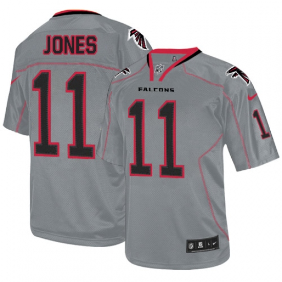 Youth Nike Atlanta Falcons 11 Julio Jones Elite Lights Out Grey NFL Jersey