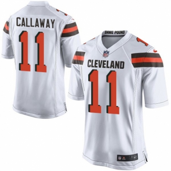 Men's Nike Cleveland Browns 11 Antonio Callaway Game White NFL Jersey