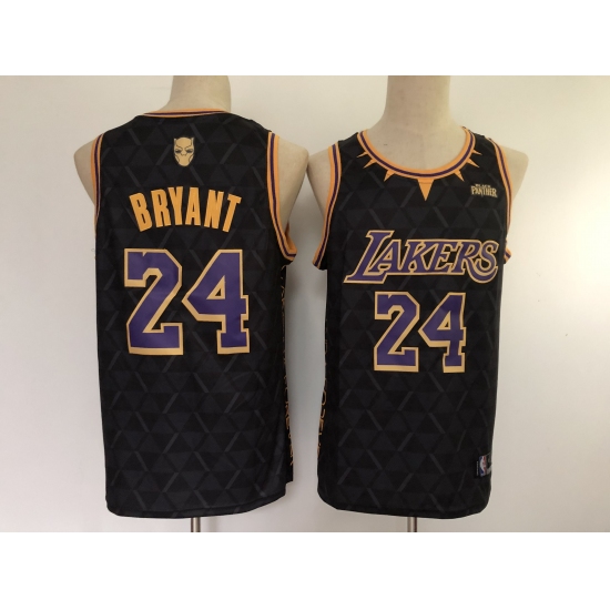 Men's Los Angeles Lakers 24 Kobe Brant Black Stitched Basketball Jersey