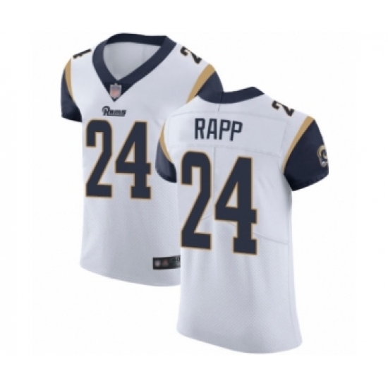 Men's Los Angeles Rams 24 Taylor Rapp White Vapor Untouchable Elite Player Football Jersey