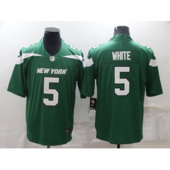 Men's New York Jets 5 Mike White Green Vapor Untouchable Limited Stitched Jersey