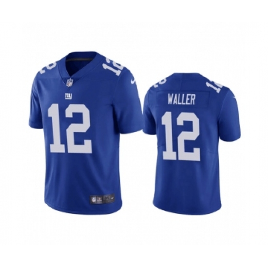 Men's New York Giants 12 Darren Waller Blue Vapor Untouchable Limited Stitched Jersey