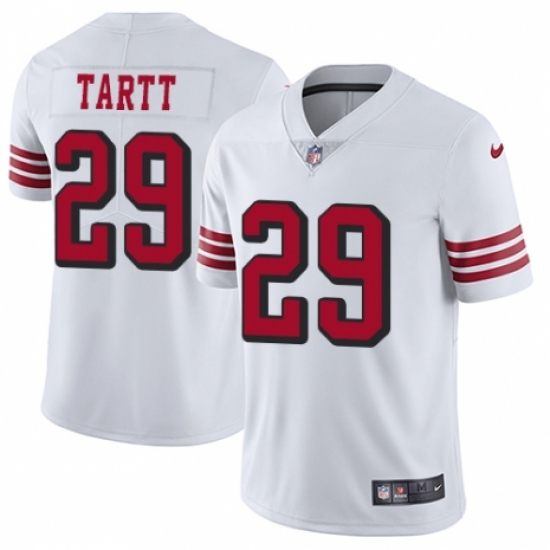 Youth Nike San Francisco 49ers 29 Jaquiski Tartt Limited White Rush Vapor Untouchable NFL Jersey