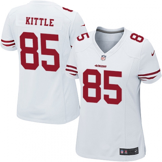 Women's Nike San Francisco 49ers 85 George Kittle Game White NFL Jersey