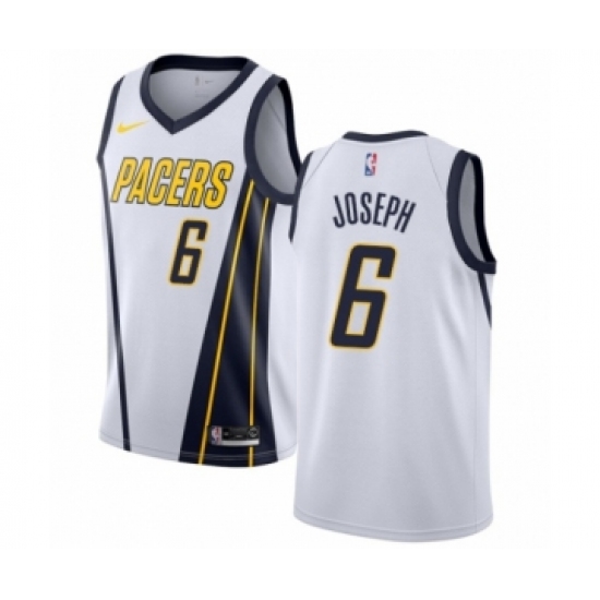 Men's Nike Indiana Pacers 6 Cory Joseph White Swingman Jersey - Earned Edition