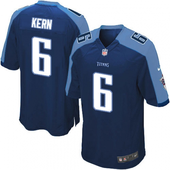 Men's Nike Tennessee Titans 6 Brett Kern Game Navy Blue Alternate NFL Jersey