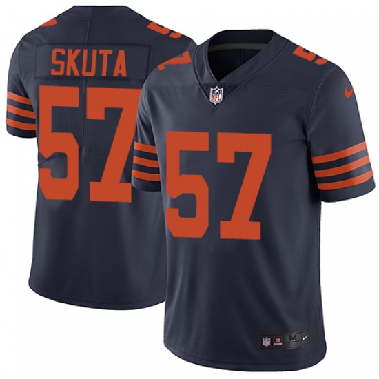 Men's Nike Chicago Bears 57 Dan Skuta Navy Blue Alternate Vapor Untouchable Limited Player NFL Jersey