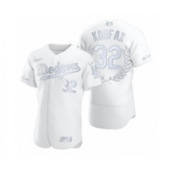 Men's Sandy Koufax 32 Los Angeles Dodgers White Awards Collection NL MVP Jersey