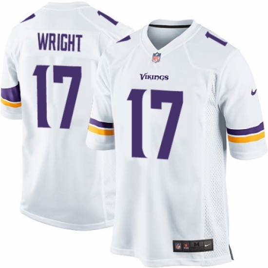 Men's Nike Minnesota Vikings 17 Kendall Wright Game White NFL Jersey