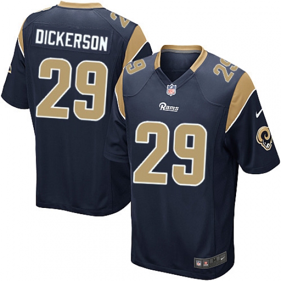Men's Nike Los Angeles Rams 29 Eric Dickerson Game Navy Blue Team Color NFL Jersey