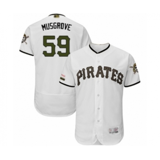 Men's Pittsburgh Pirates 59 Joe Musgrove White Alternate Authentic Collection Flex Base Baseball Player Jersey