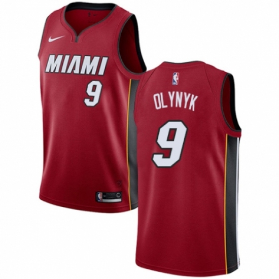 Women's Nike Miami Heat 9 Kelly Olynyk Swingman Red NBA Jersey Statement Edition
