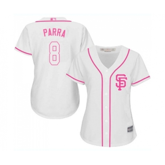 Women's San Francisco Giants 8 Gerardo Parra Replica White Fashion Cool Base Baseball Jersey