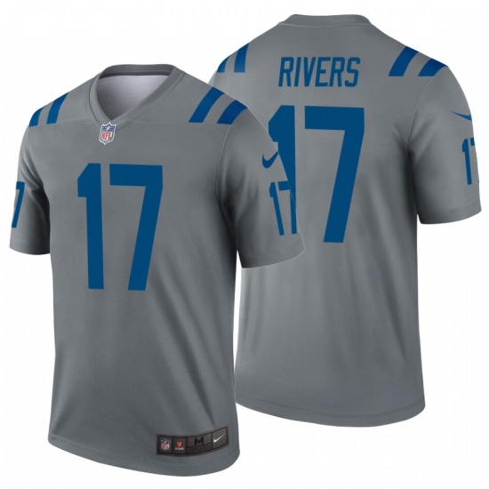 Men's Nike Indianapolis Colts 17 Philip Rivers Stitched Gray Inverted Legend Jersey