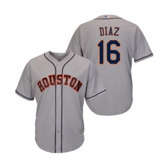 Youth Houston Astros 16 Aledmys Diaz Authentic Grey Road Cool Base Baseball Jersey