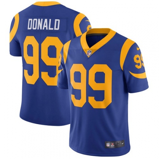 Men's Nike Los Angeles Rams 99 Aaron Donald Royal Blue Alternate Vapor Untouchable Limited Player NFL Jersey
