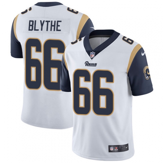 Men's Nike Los Angeles Rams 66 Austin Blythe White Vapor Untouchable Limited Player NFL Jersey