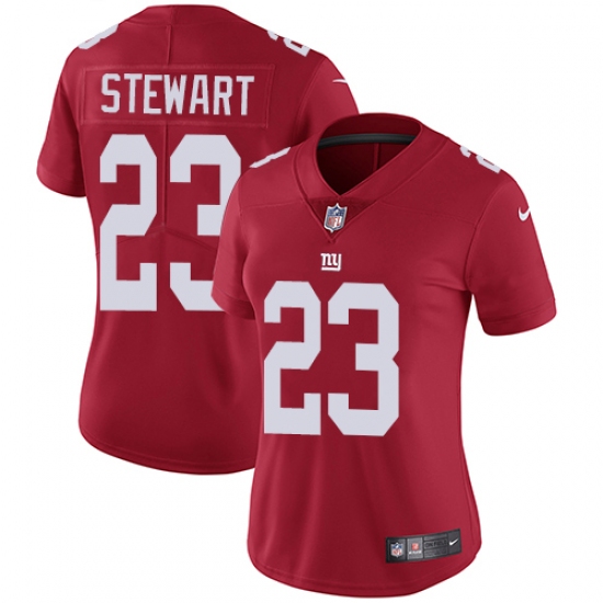 Women's Nike New York Giants 23 Jonathan Stewart Red Alternate Vapor Untouchable Limited Player NFL Jersey