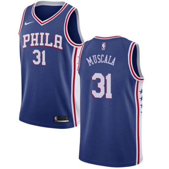 Youth Nike Philadelphia 76ers 31 Mike Muscala Swingman Blue NBA Jersey - Icon Edition