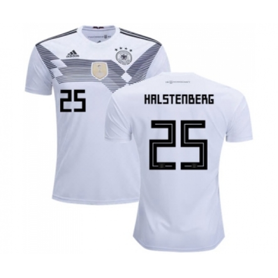 Germany 25 Halstenberg White Home Soccer Country Jersey