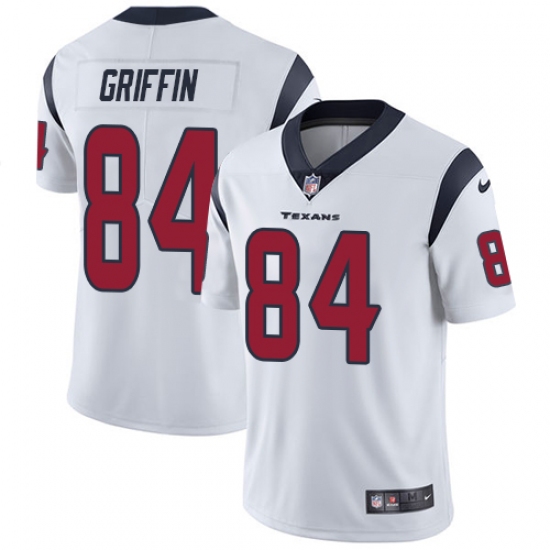 Youth Nike Houston Texans 84 Ryan Griffin Elite White NFL Jersey