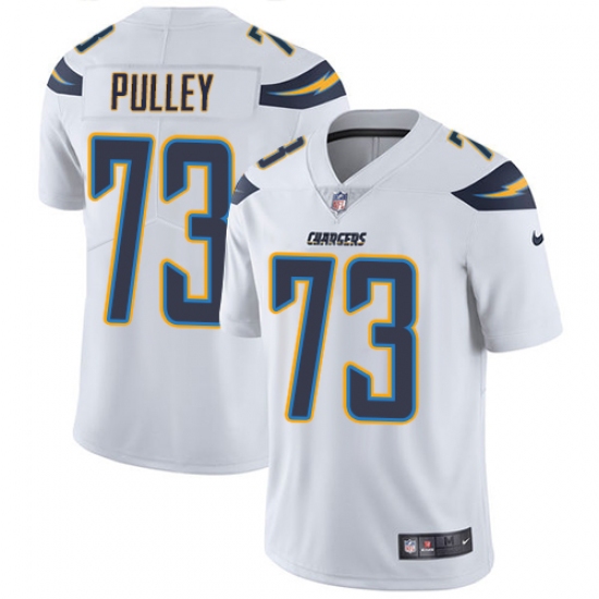 Men's Nike Los Angeles Chargers 73 Spencer Pulley White Vapor Untouchable Limited Player NFL Jersey