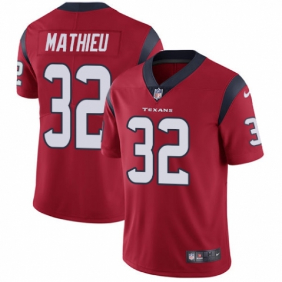 Men's Nike Houston Texans 32 Tyrann Mathieu Red Alternate Vapor Untouchable Limited Player NFL Jersey