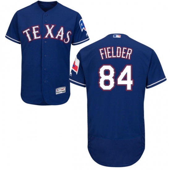 Men's Majestic Texas Rangers 84 Prince Fielder Royal Blue Flexbase Authentic Collection MLB Jersey