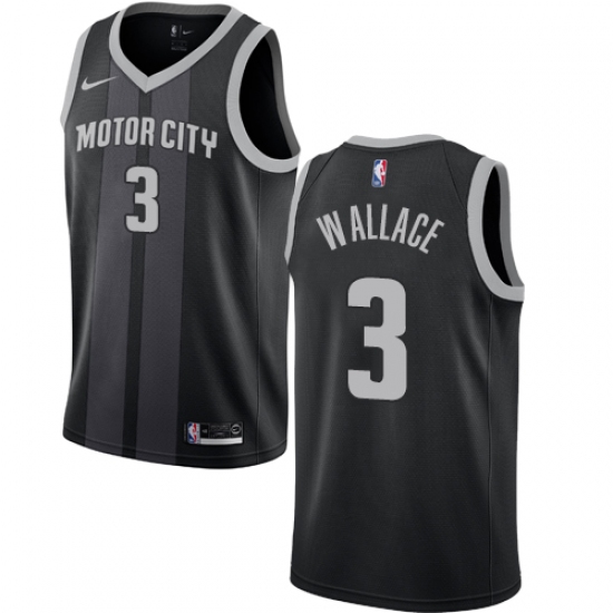 Youth Nike Detroit Pistons 3 Ben Wallace Swingman Black NBA Jersey - City Edition